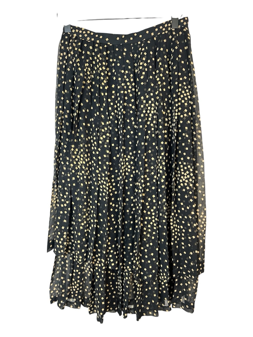 Norma Walter’s for Berfgdoff Goodman Vintage Silk Pleated Tiered Midi Skirt